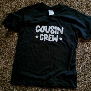 Graphic Basic Black and White T-Shirt Cousin Crew Unisex 14/16